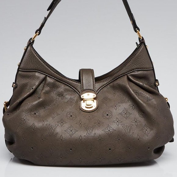 Louis Vuitton Denim Noir Monogram Mahina XS Hobo Bag